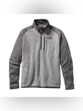 LIGHTLY WORN Patagonia Men’s Better Sweater 1/4 Zip Fleece Nickel W/Forge Grey